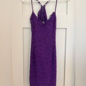 REVOLVE/NBD Purple Lace Bodycon Dress (Small)